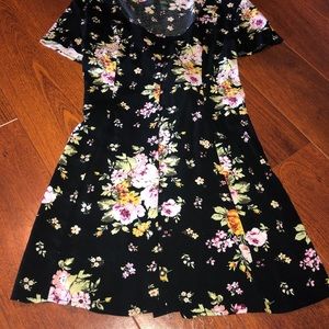 Wild fable black floral dress L